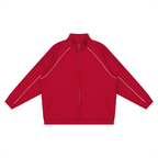 Reflection Striped Raglan Sleeve  Jacket