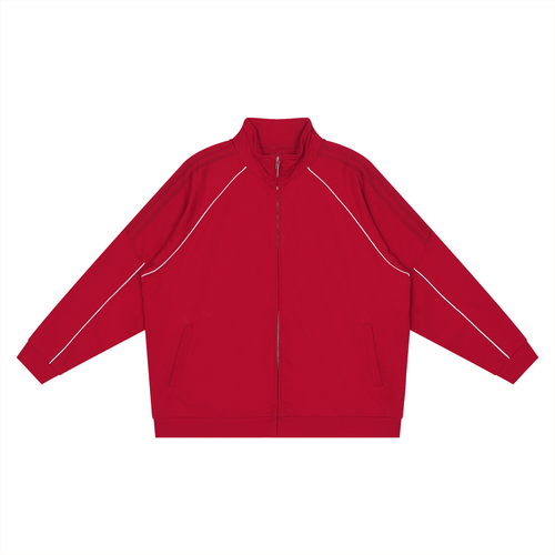Reflection Striped Raglan Sleeve  Jacket